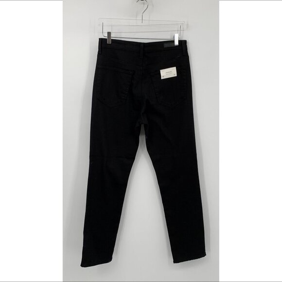 AG Adriano Goldschmied Alexxis jeans slim straight black denim distressed new 31 - Picture 7 of 9